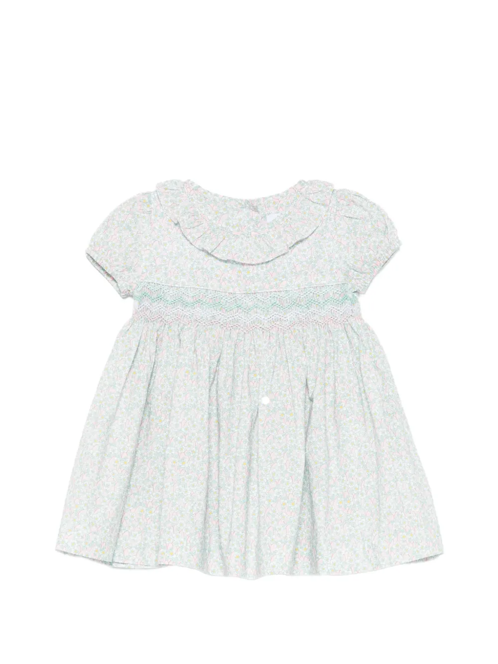 Siola smocked floral-print dress set - Verde