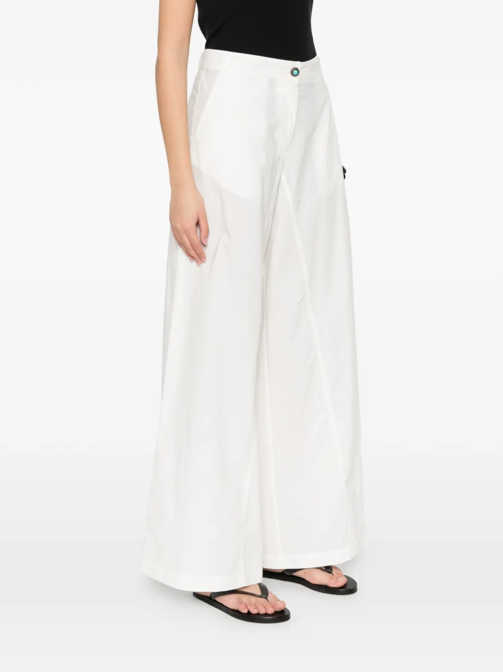 PINKO Broek met knoopsluiting Wit