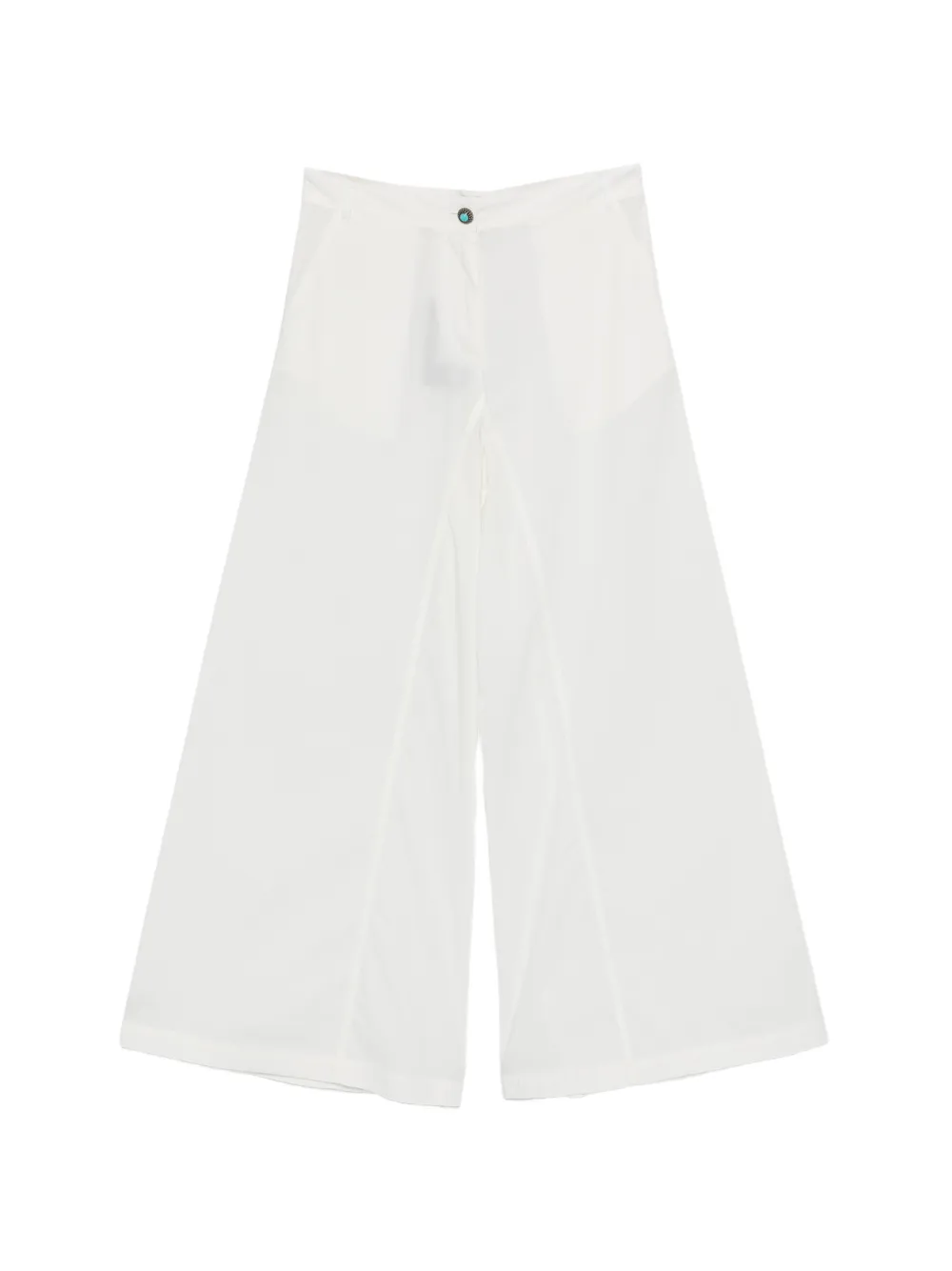 PINKO button-fastening palazzo pants - White