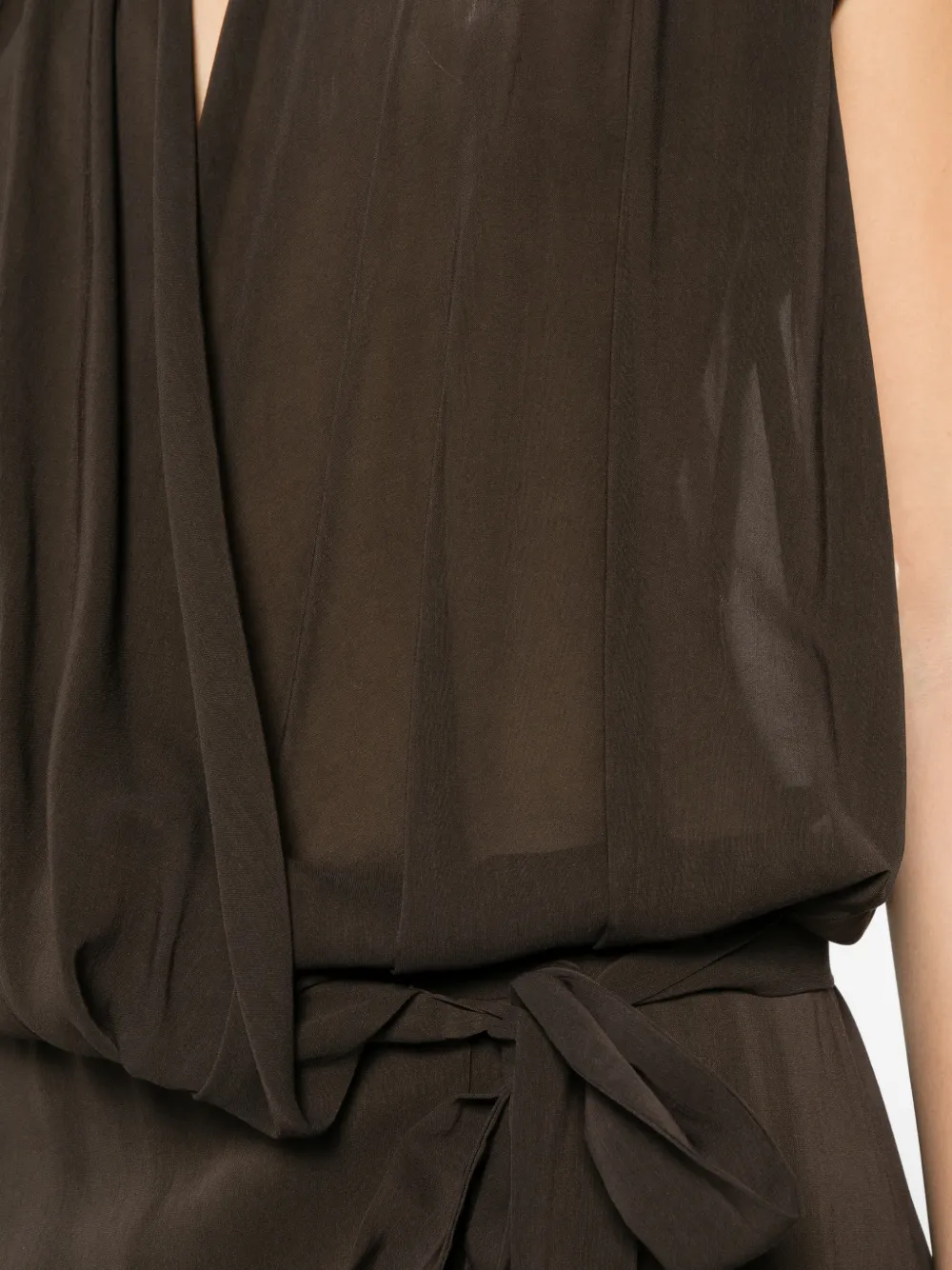 PINKO Ardola mini-jurk met striksluiting Bruin