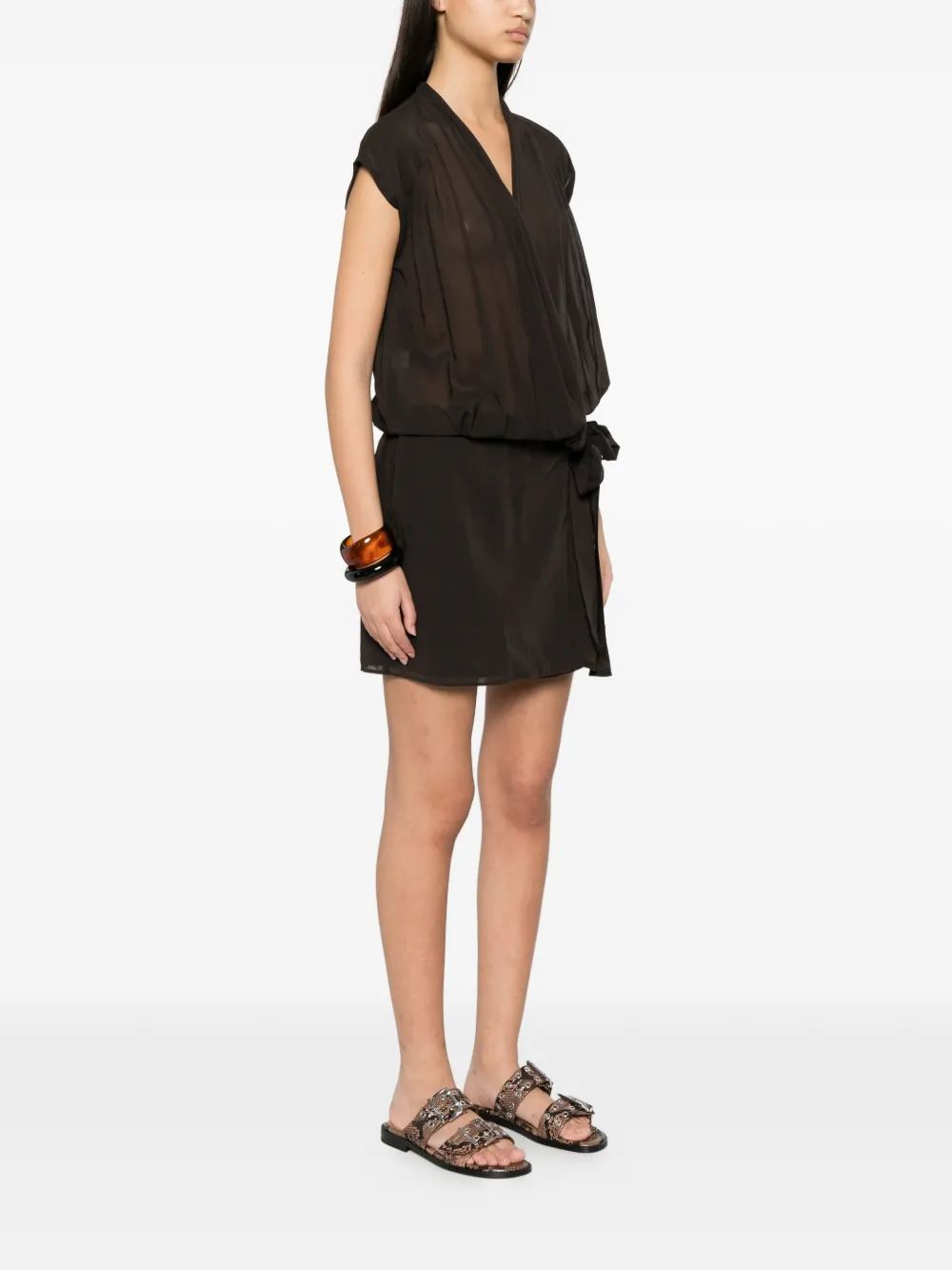 PINKO Ardola mini-jurk met striksluiting Bruin