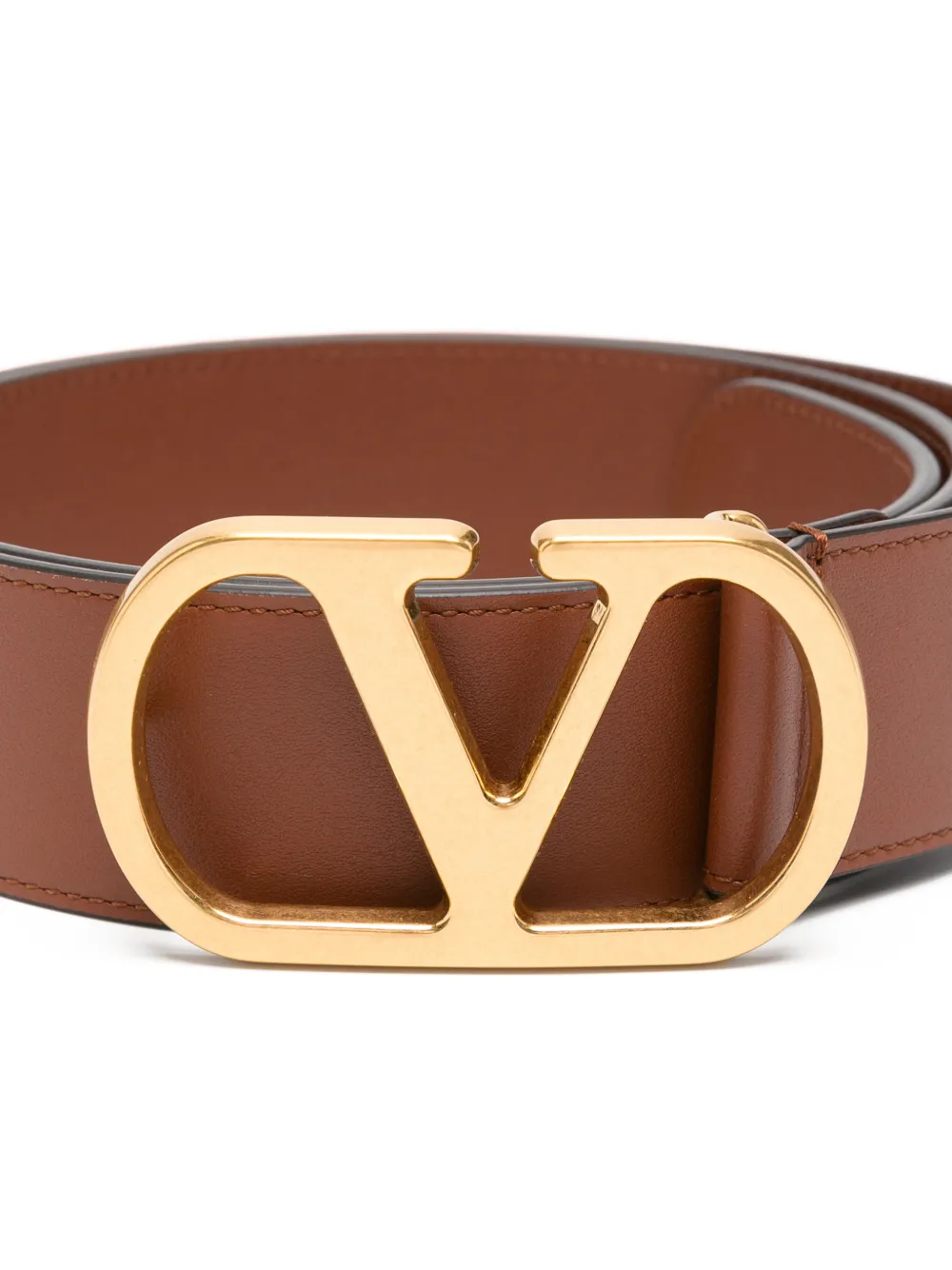 Valentino Garavani V-logo leren riem Bruin