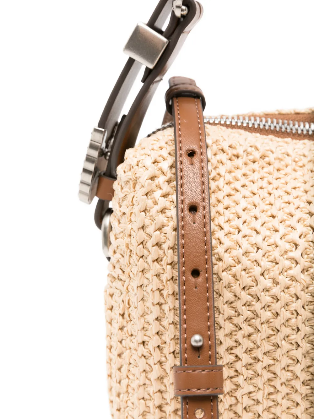 PINKO Love Birds schoudertas met gespdetail Beige