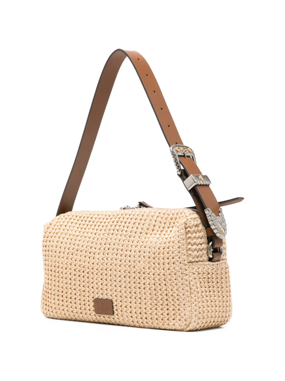 PINKO Love Birds schoudertas met gespdetail Beige