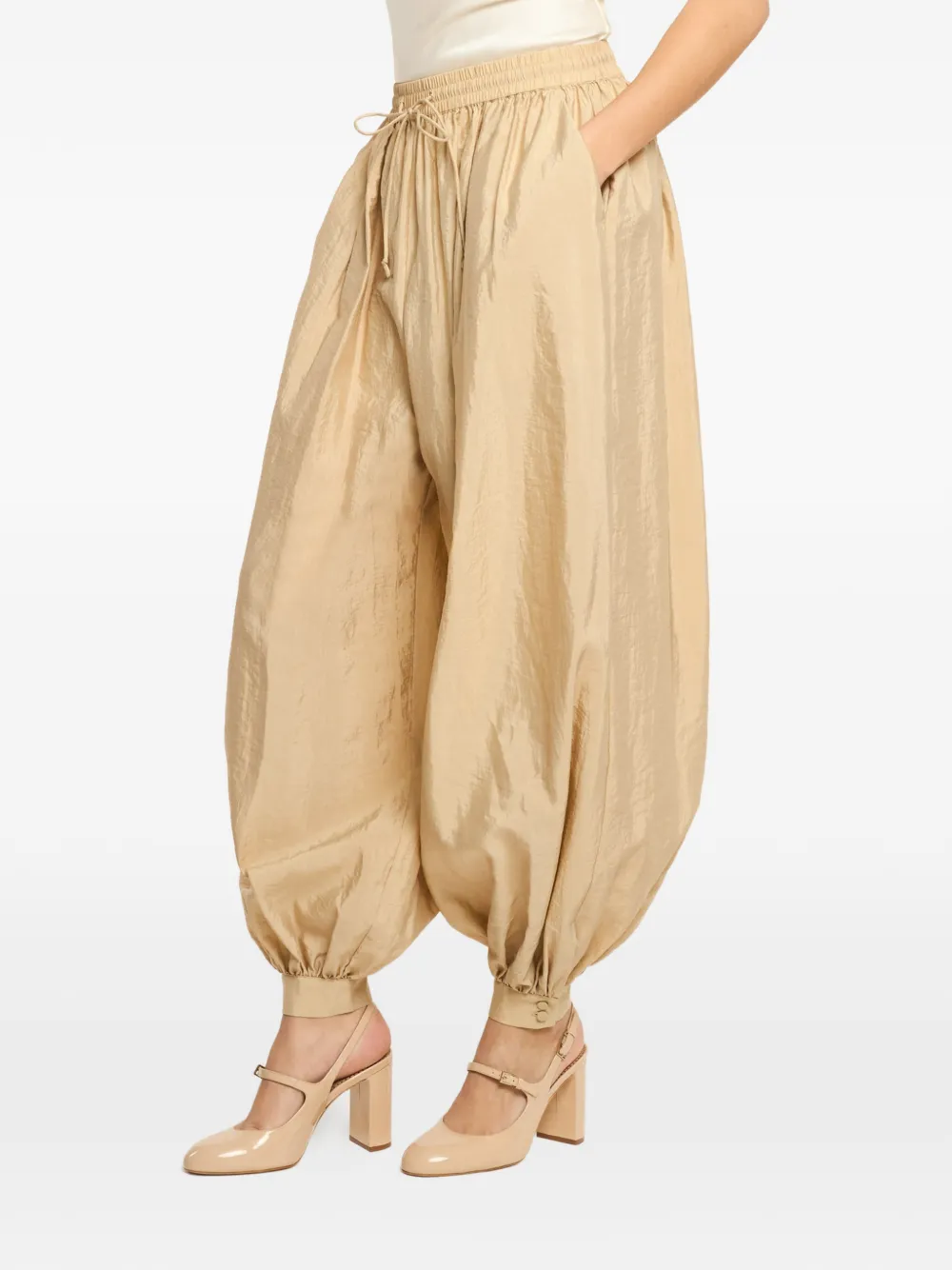 Cinq A Sept Geweven broek Beige