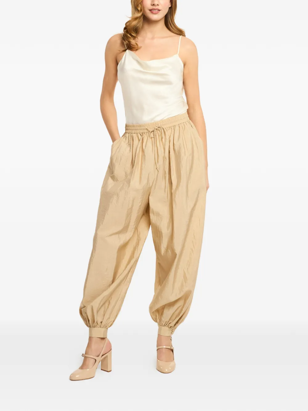 Cinq A Sept Geweven broek Beige