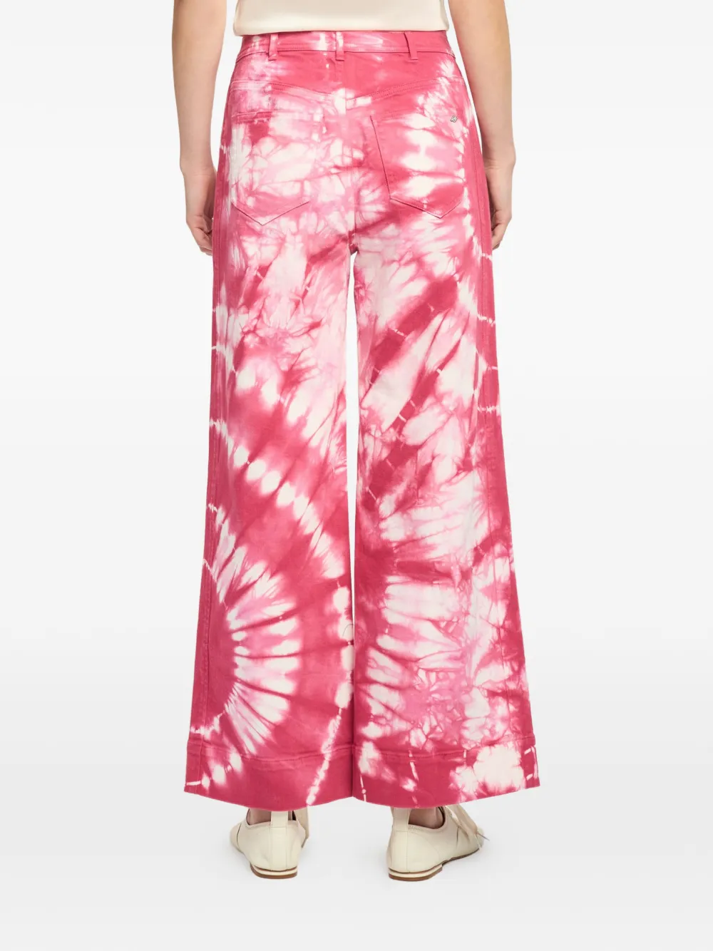 Cinq A Sept Betsy jeans met tie-dye print Roze