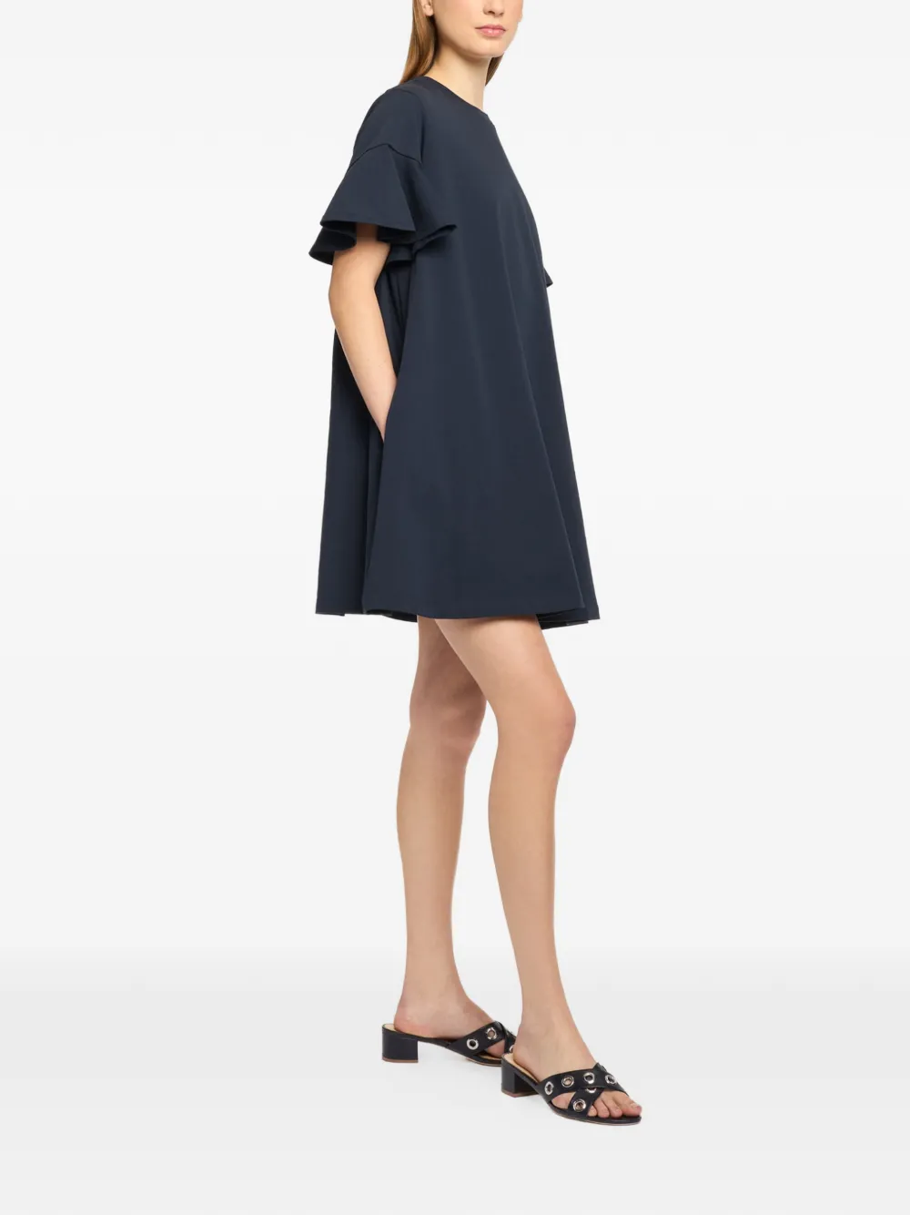 Cinq A Sept Jane jurk met ruches Blauw
