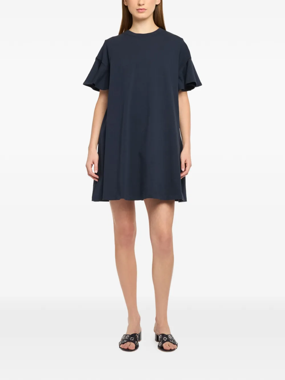 Cinq A Sept Jane jurk met ruches Blauw