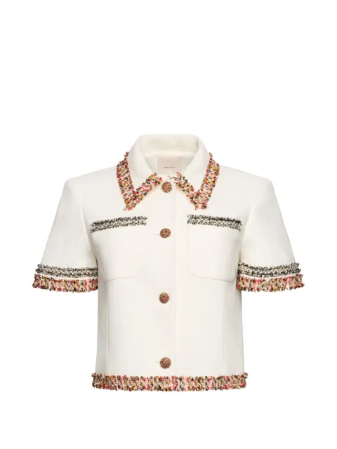 Cinq A Sept fringed collared jacket