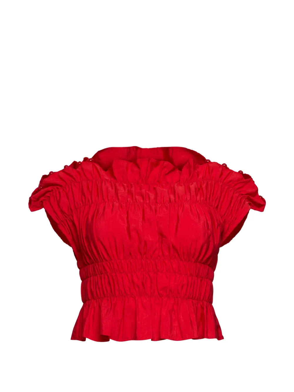 Cinq A Sept Evalina ruffled top - Rosso