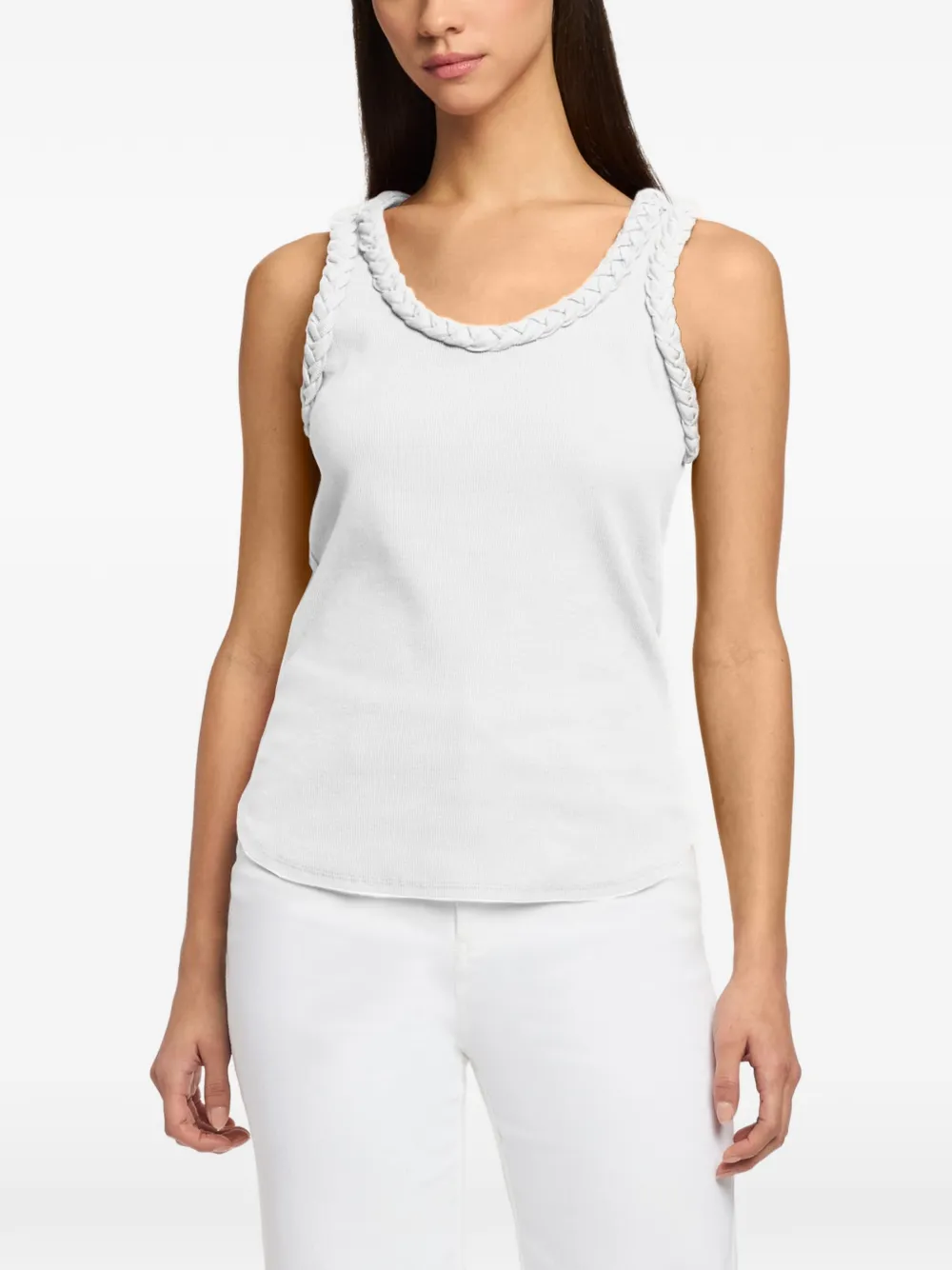Cinq A Sept Gevlochten tanktop Wit