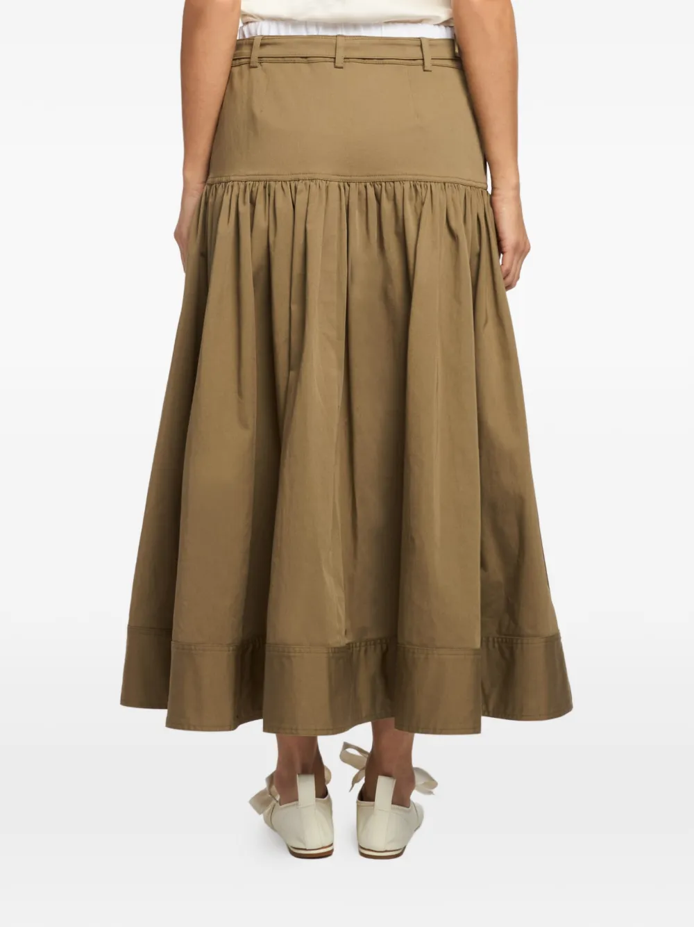 Cinq A Sept belted gathered skirt Bruin