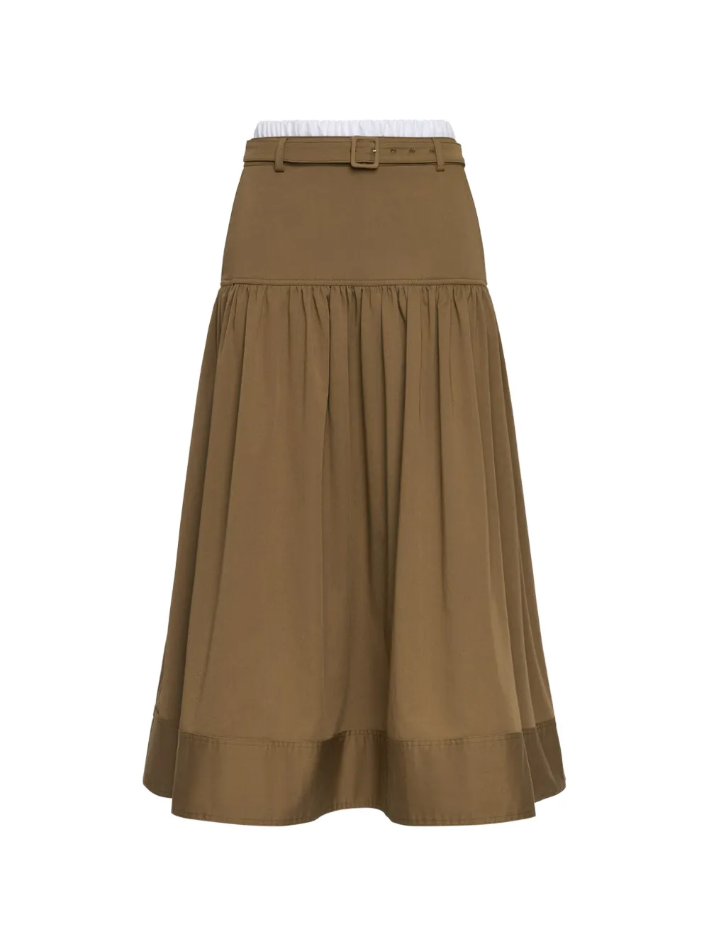 Cinq A Sept belted gathered skirt - Marrone