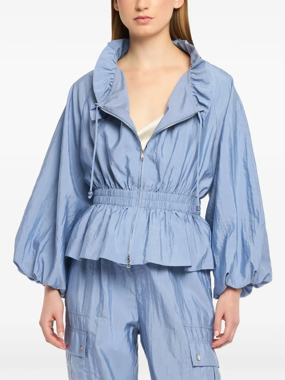 Cinq A Sept Peplum jack met ruches Blauw