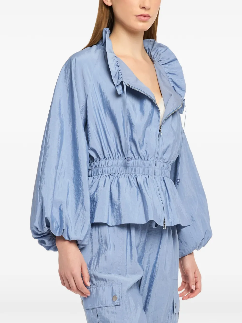 Cinq A Sept Peplum jack met ruches Blauw
