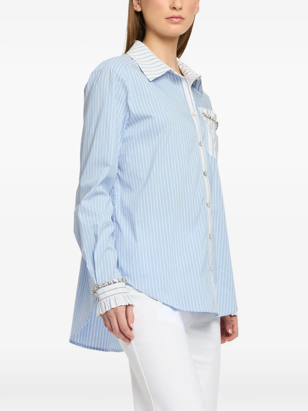 Cinq A Sept Dorsia blouse verfraaid met strepen Blauw