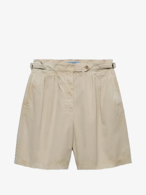 Prada garment-dyed old gabardine shorts