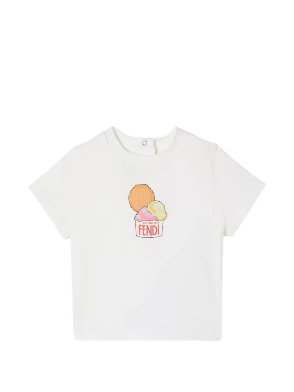 Fendi Kids graphic-print T-shirt - Bianco