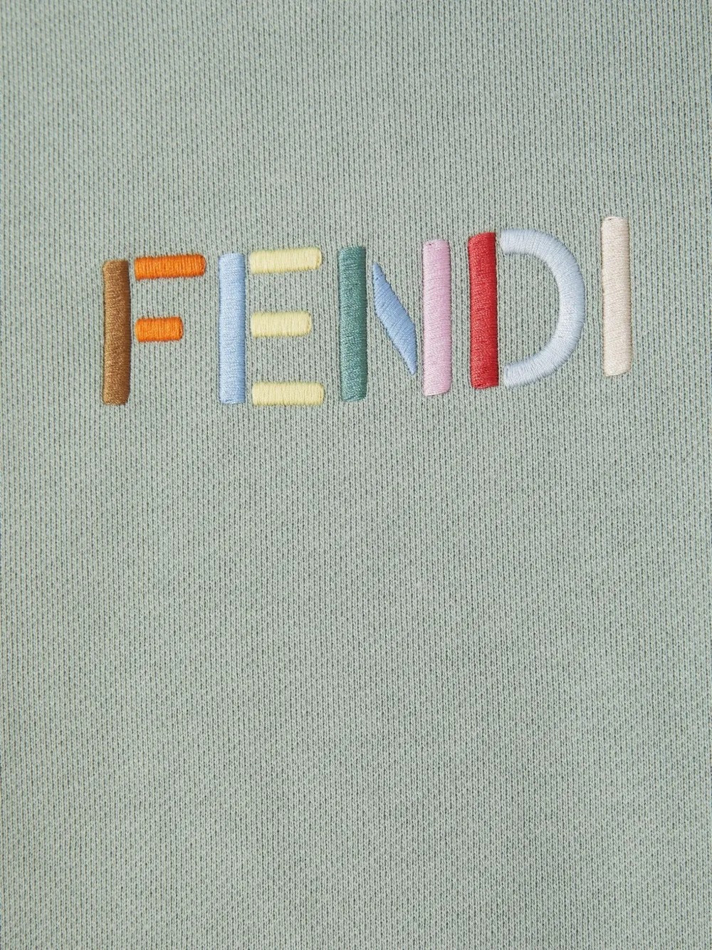 Fendi Kids Trui met geborduurd logo Groen