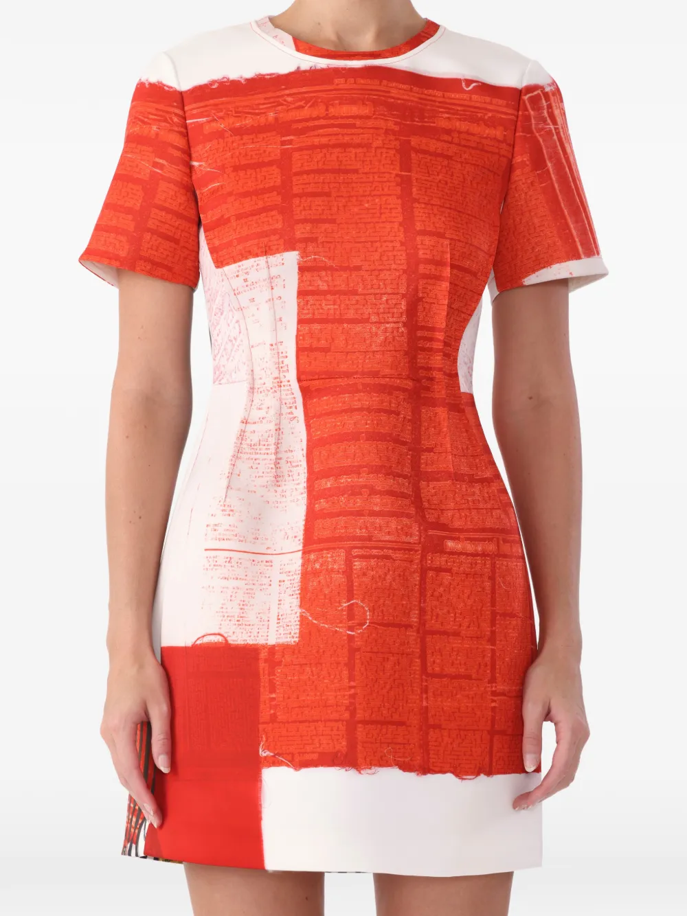 Jason Wu Collection x Robert Rauschenberg artwork mini dress - Rosso