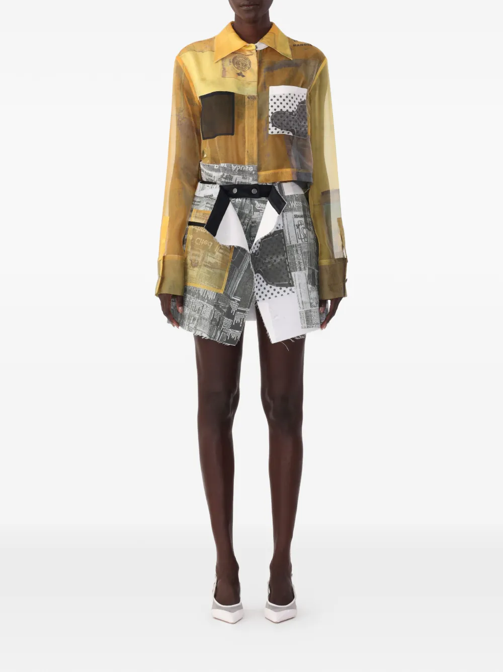 Jason Wu Collection Camisa Collage De Manga Larga De Jason Wu Collection X Robert Rauschenberg - Amarillo 