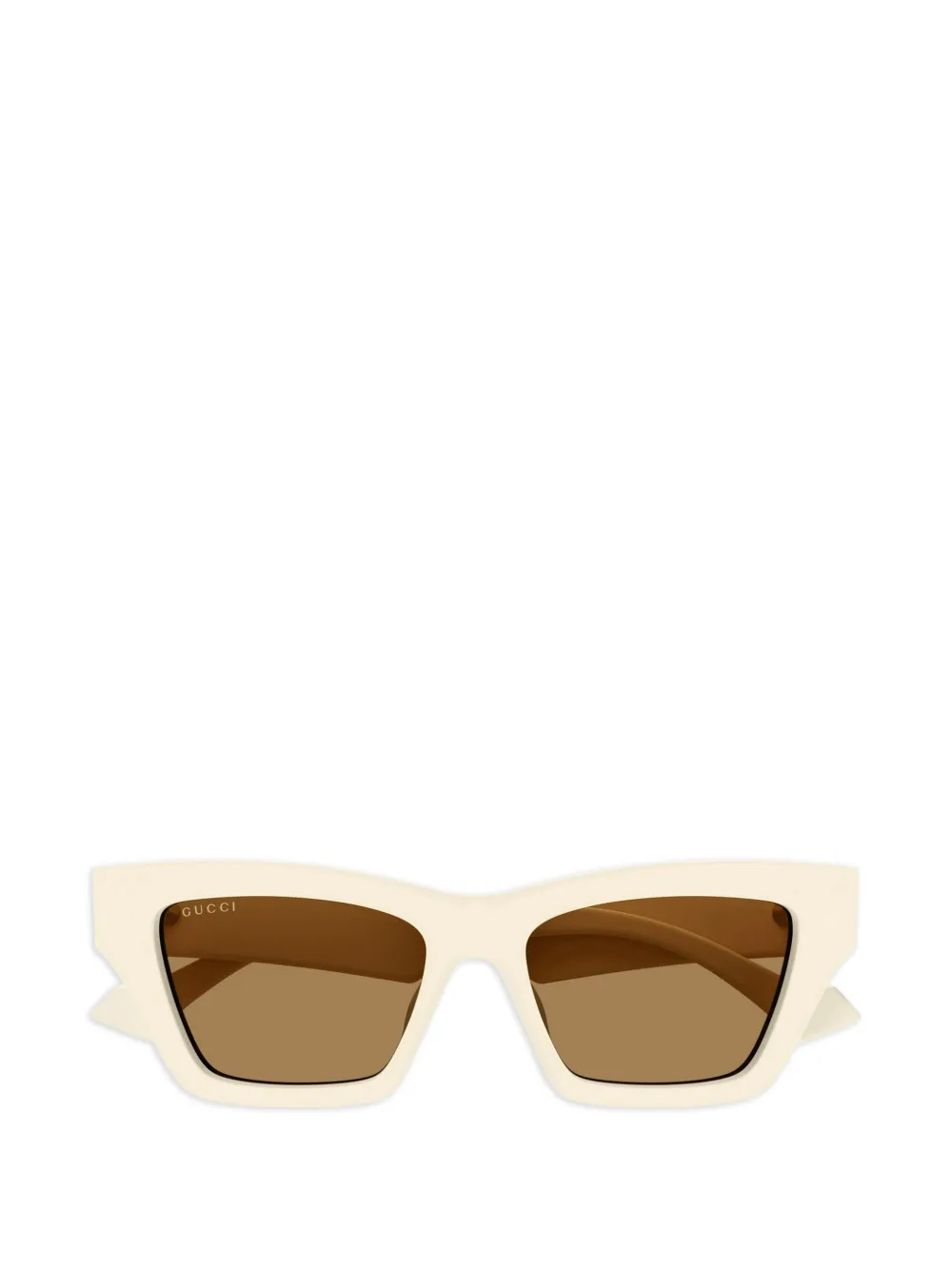 Gucci Sonnenbrille mit eckigem Gestell - Nude