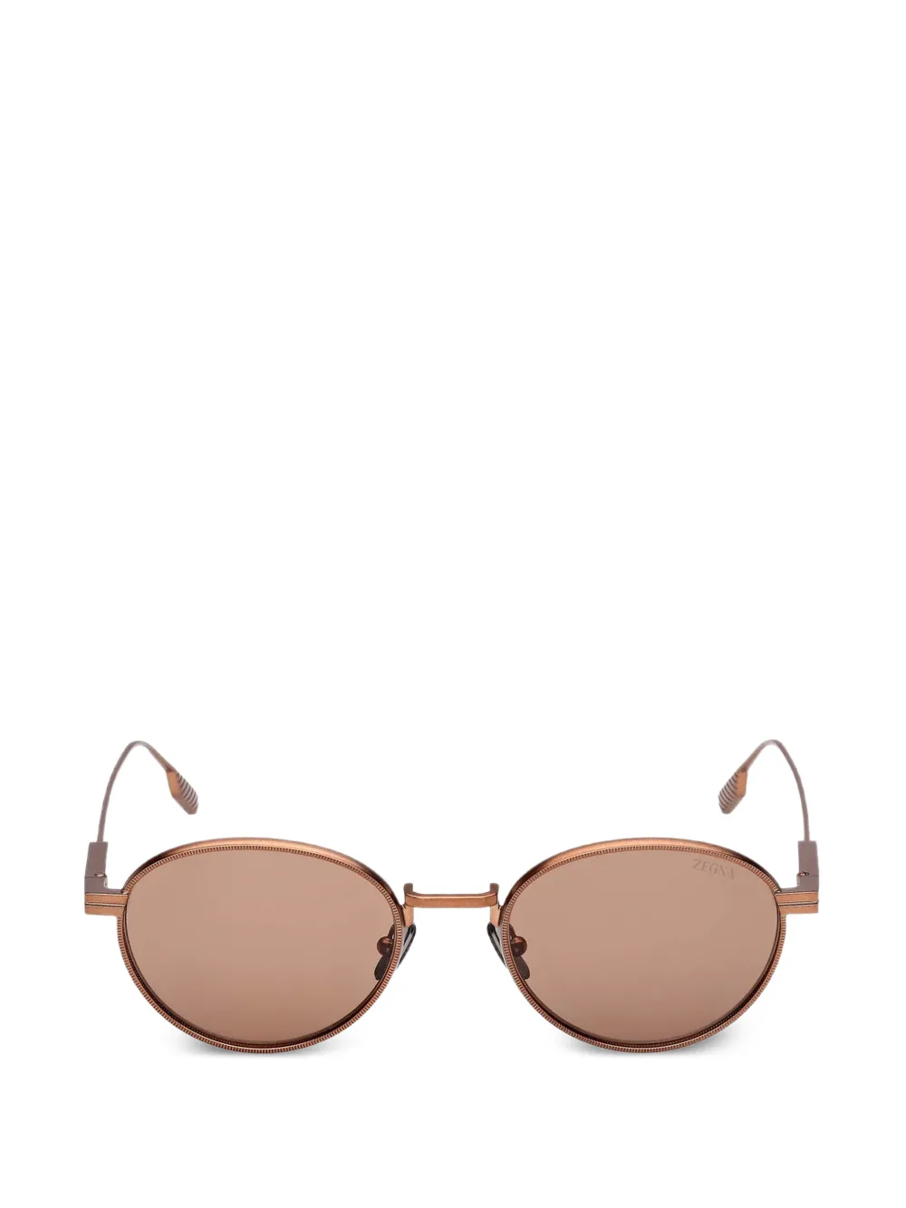 Zegna round-frame sunglasses - Marrone