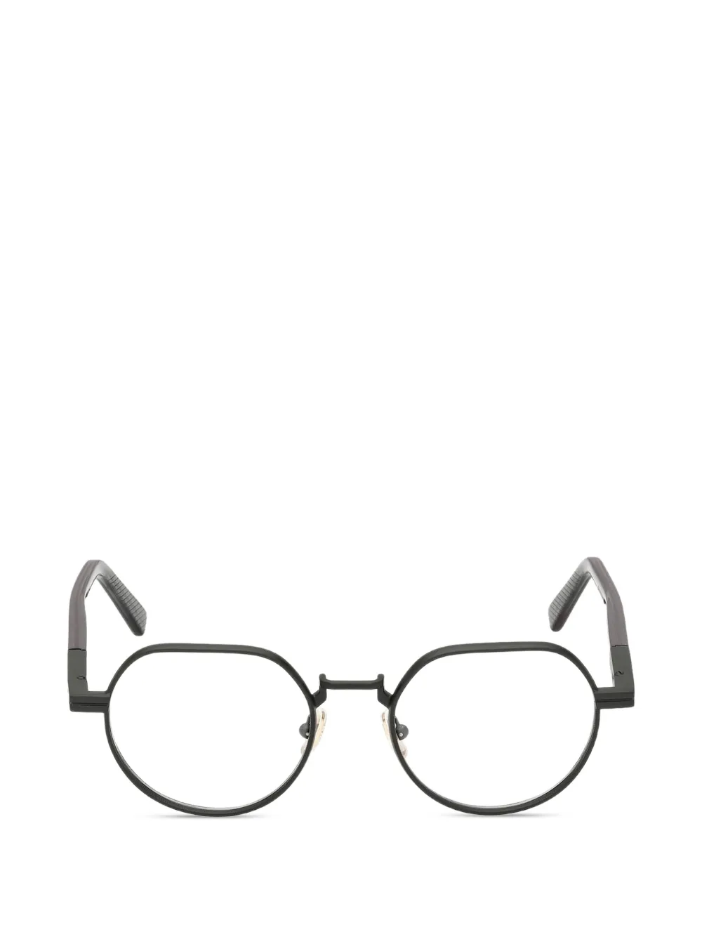 Zegna 圆形镜框眼镜 | 绿色