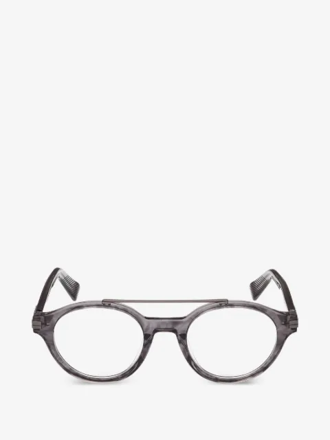 Zegna lentes con armazón redonda