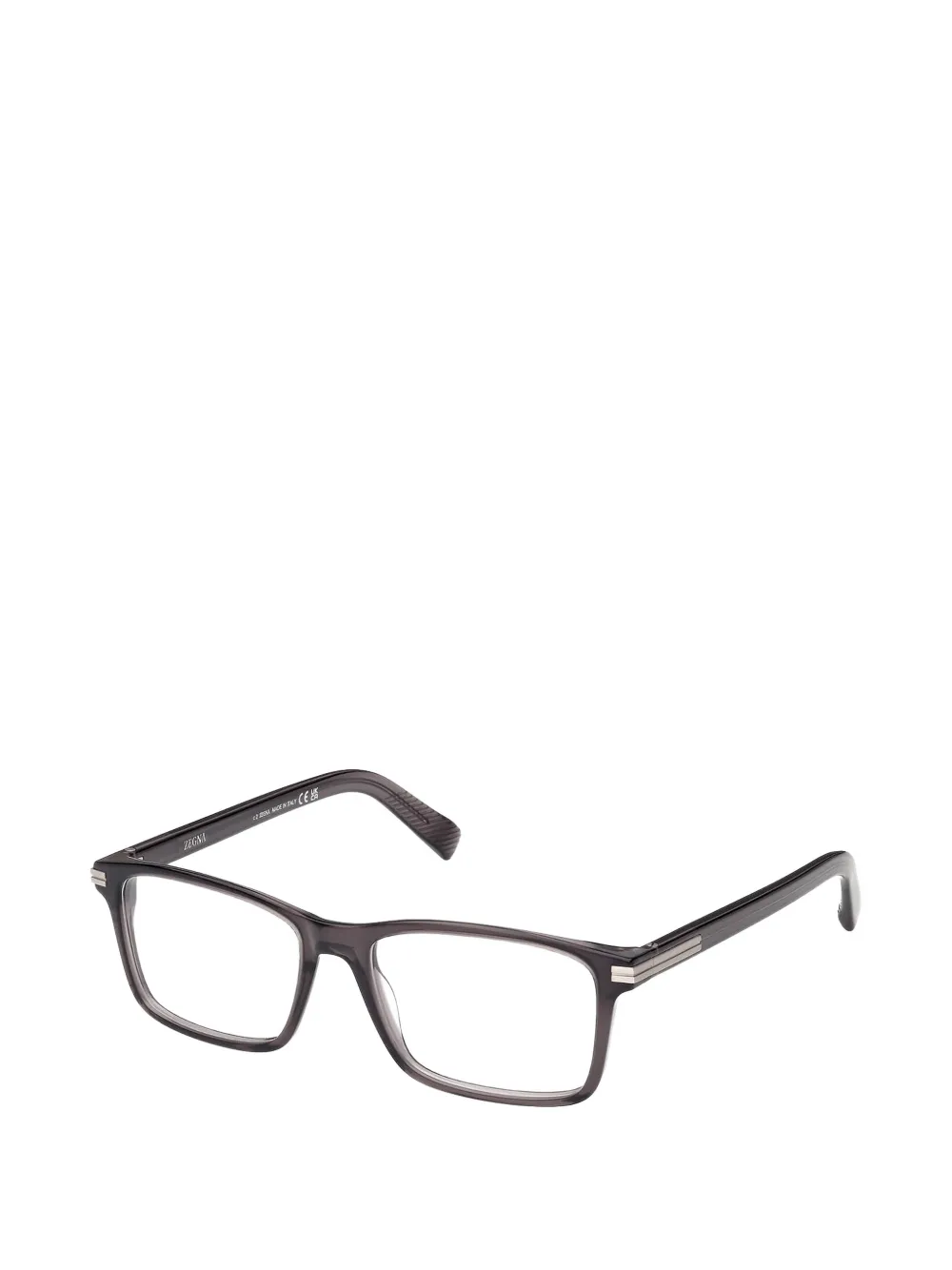  Zegna Gafas Con Montura Rectangular - Gris 