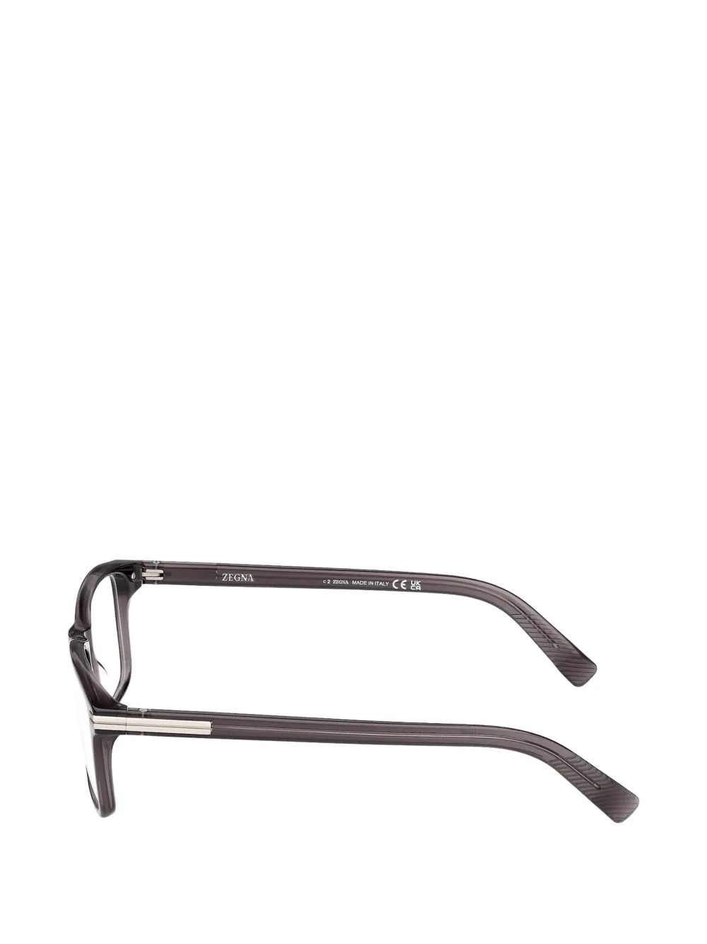  Zegna Gafas Con Montura Rectangular - Gris 