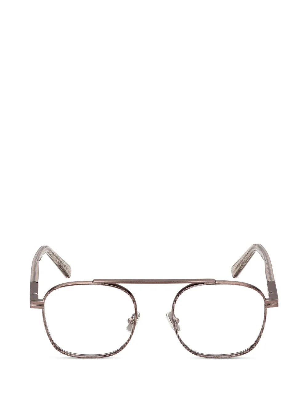 Zegna square-frame glasses - Braun
