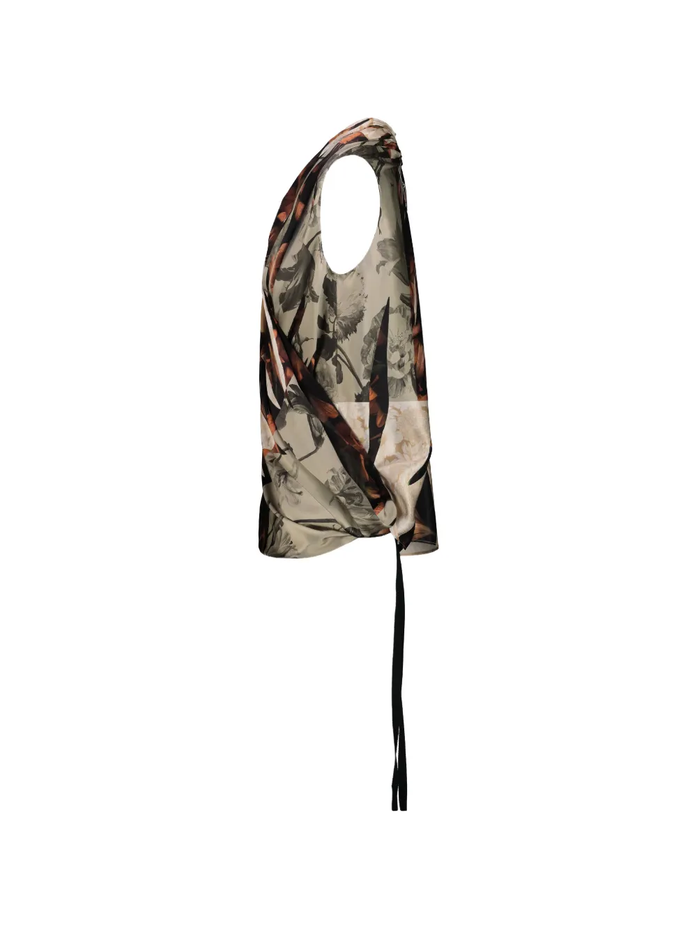 Maison Margiela Top met bloemenprint Zwart