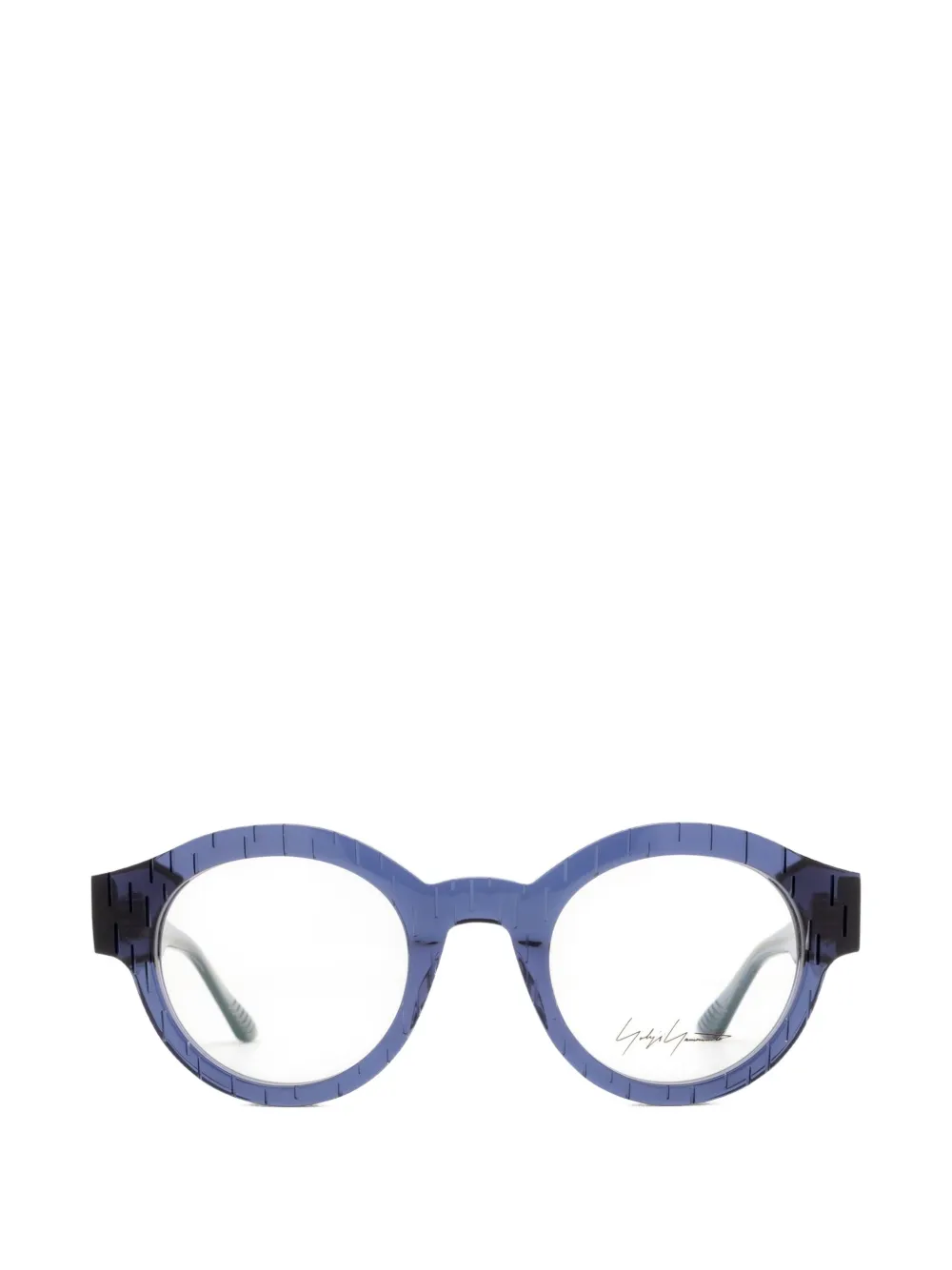 Yohji Yamamoto round-frame glasses - Blu