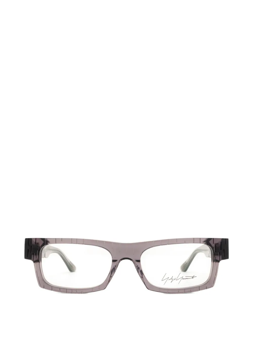 Yohji Yamamoto rectangle-frame glasses - Grigio