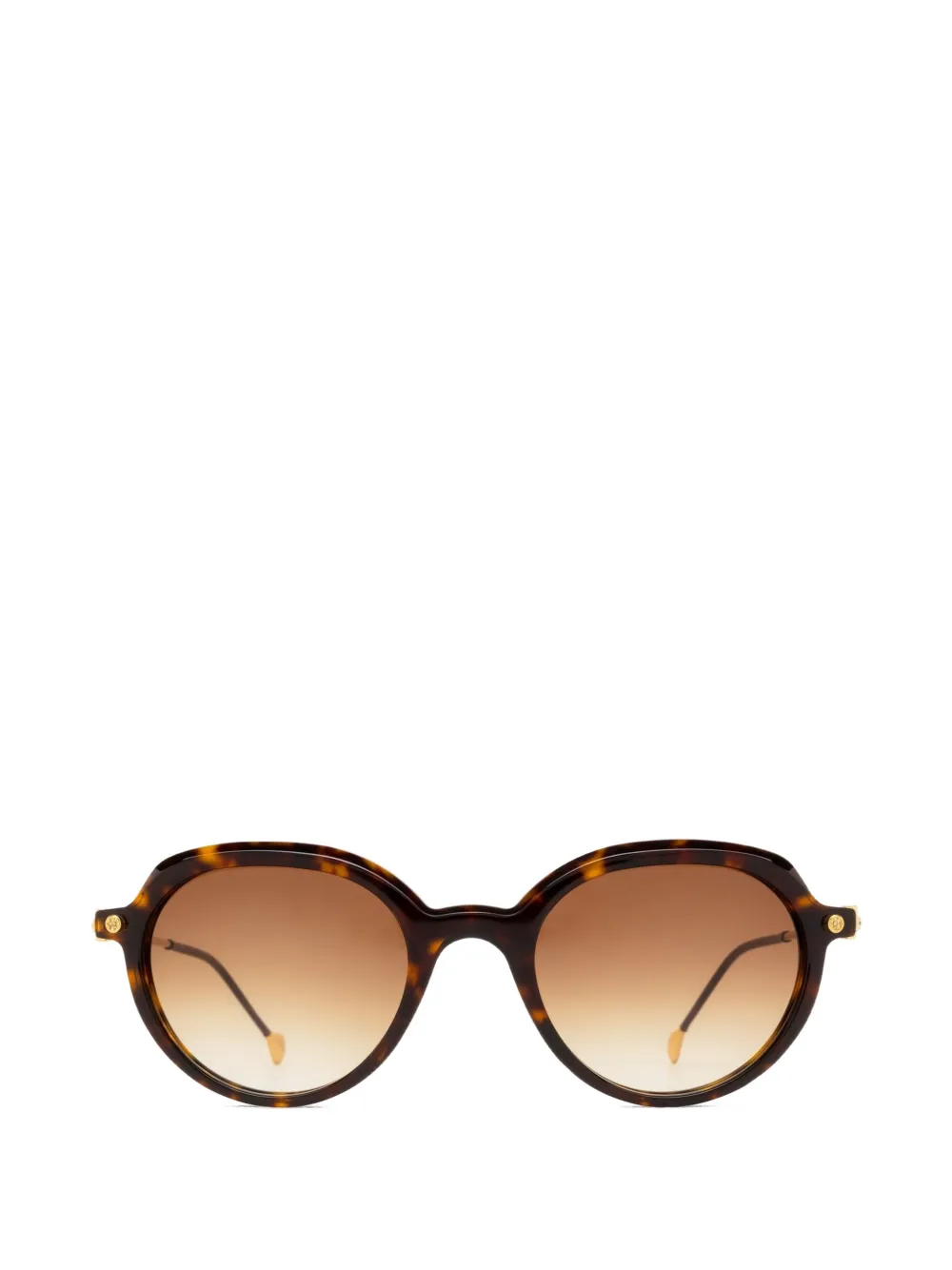 Yohji Yamamoto round-frame sunglasses - Marrone
