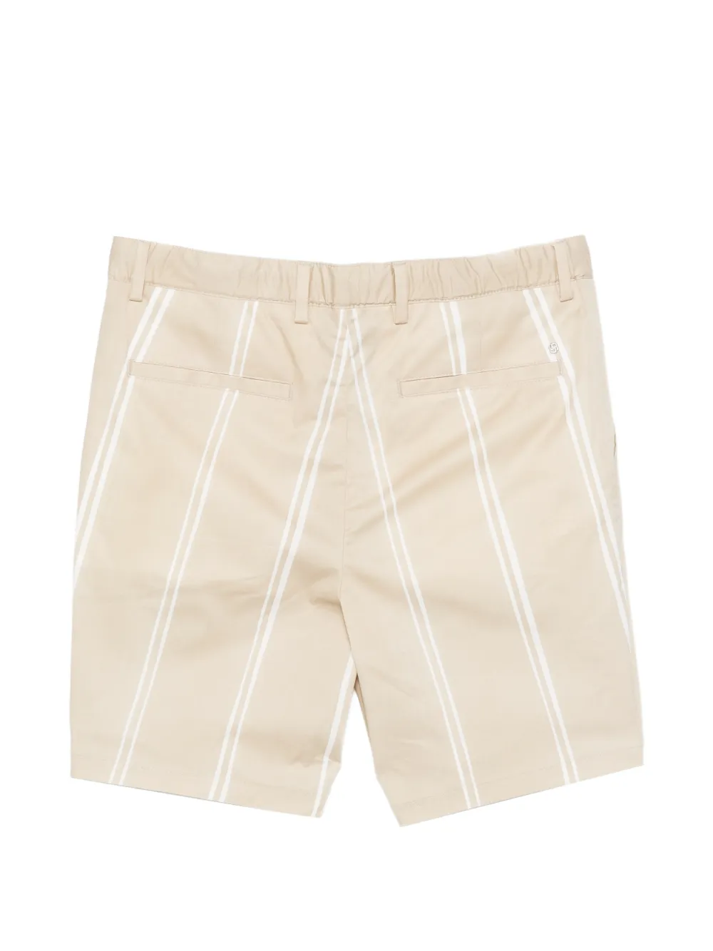 BOSS Kane shorts met trekkoordtaille en streep Beige