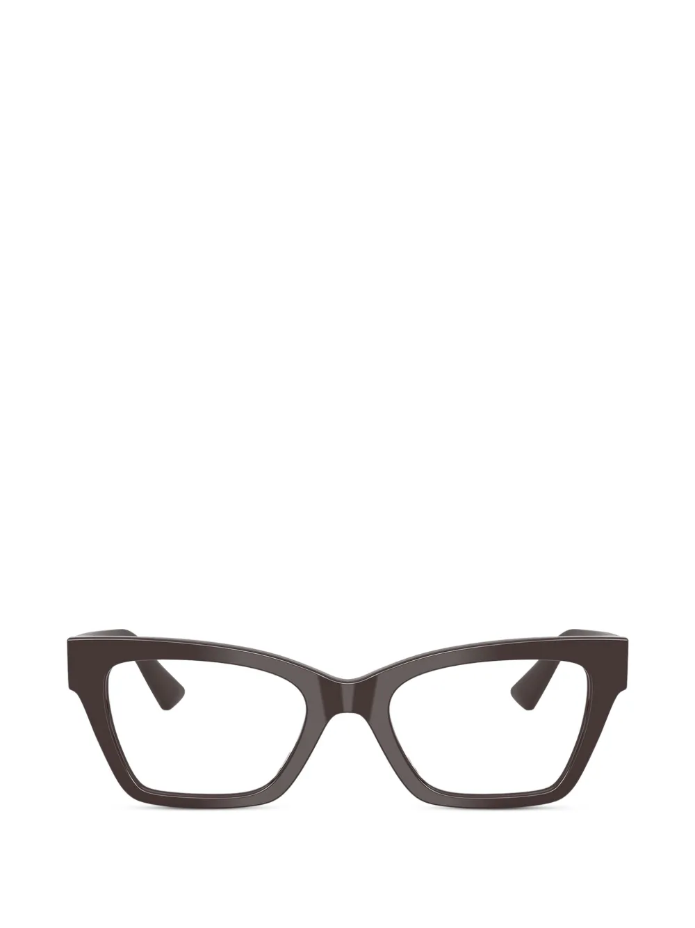 Giorgio Armani geometric logo glasses - Marrone