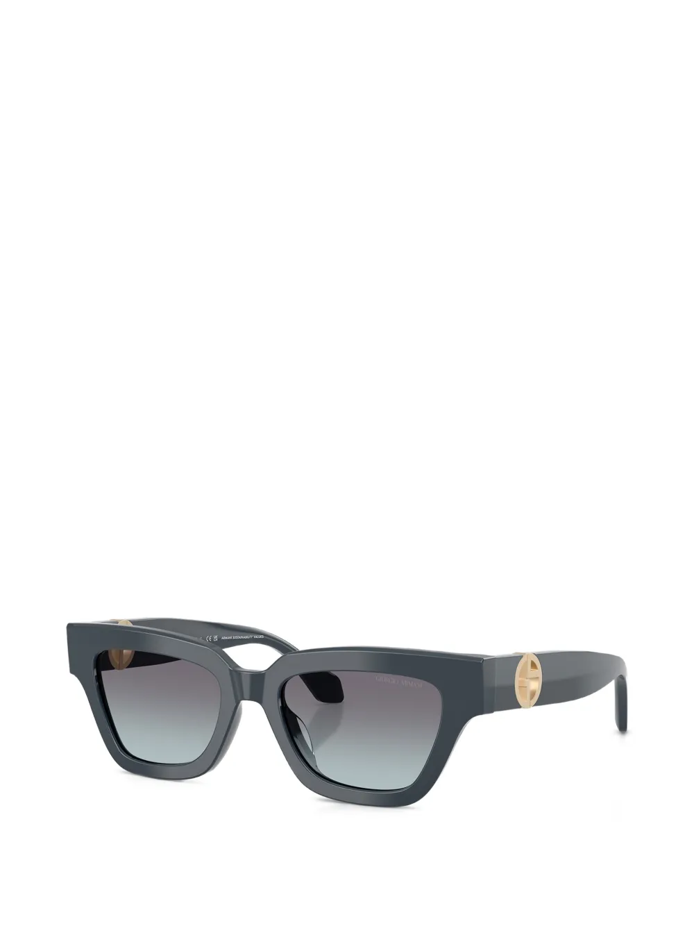Giorgio Armani Zonnebril met vierkant montuur Grijs