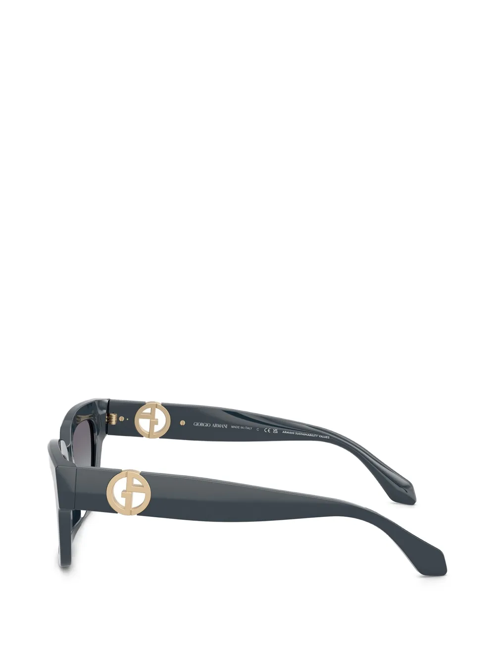 Giorgio Armani Zonnebril met vierkant montuur Grijs