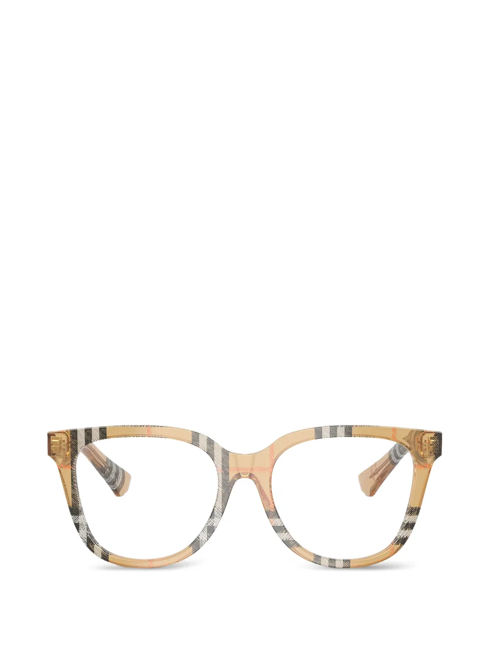 Burberry Eyewear check-pattern square-frame glasses - Toni neutri