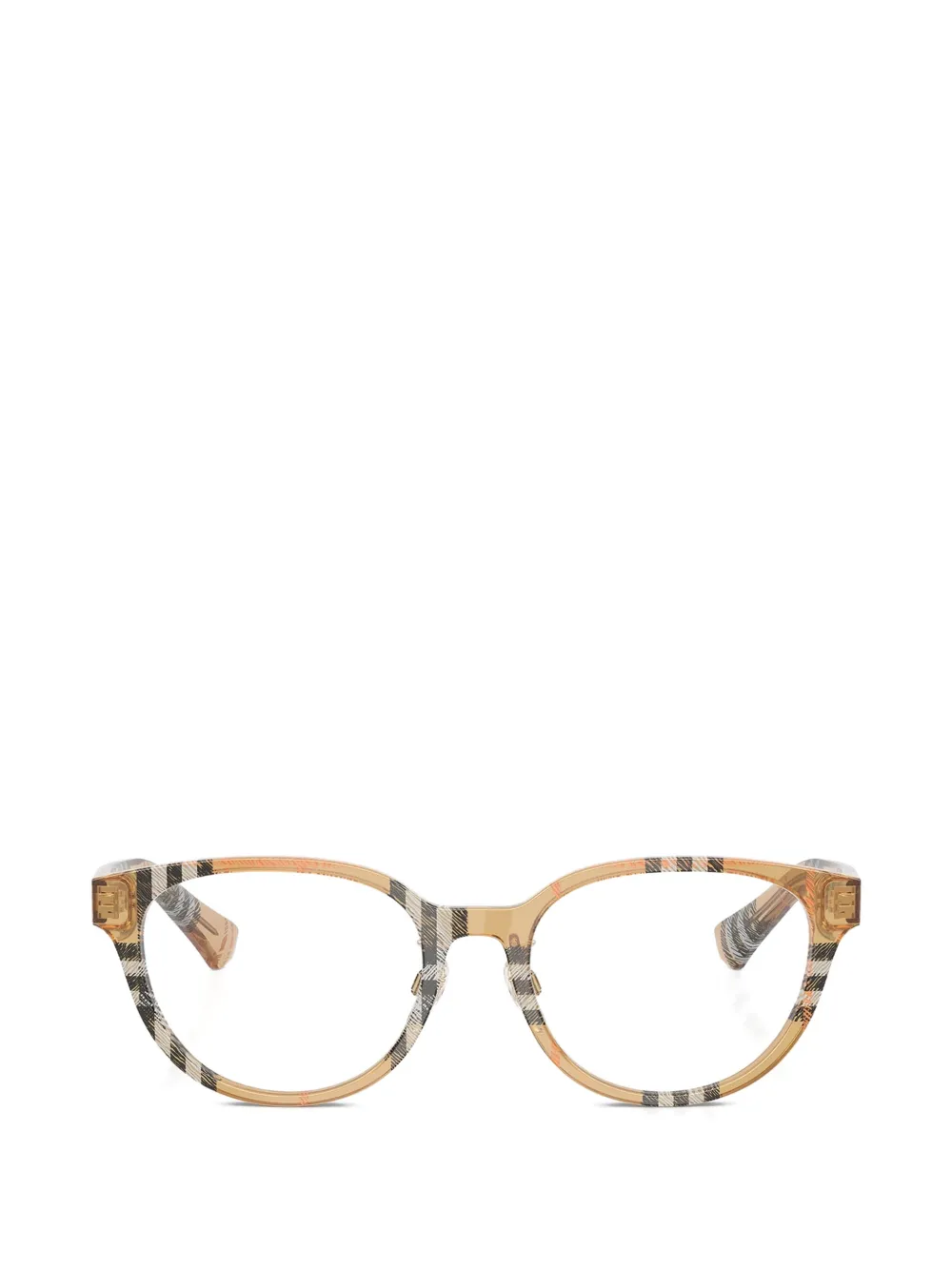 Burberry Eyewear Occhiali tondi a quadri - Toni neutri