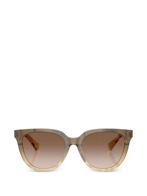 Burberry Eyewear checked round-frame sunglasses