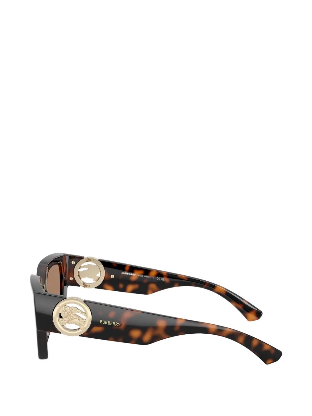 Burberry Eyewear Zonnebril met geometrisch montuur en logo Bruin