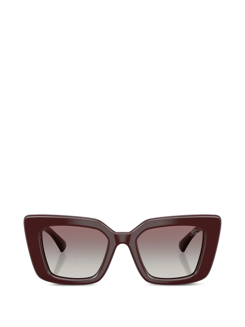 Burberry Sonnenbrille mit eckigem Gestell - Rot