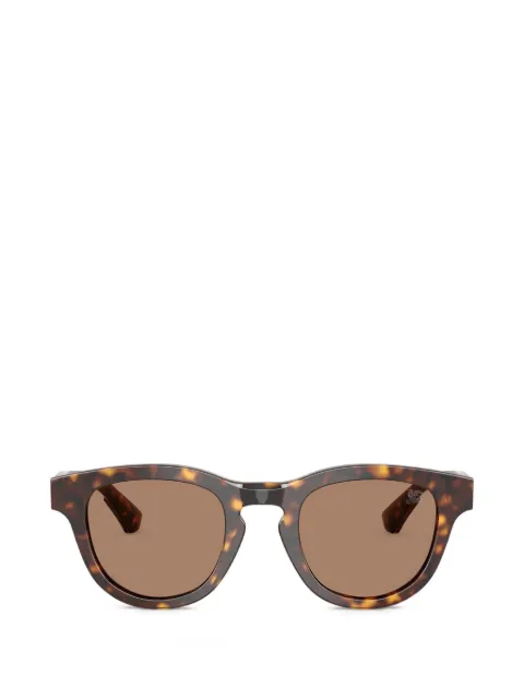 Burberry Eyewear lunettes de soleil à monture ronde couleur havane foncé