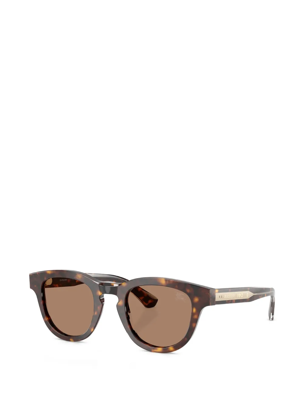 Burberry Eyewear Havana zonnebril met rond montuur Bruin