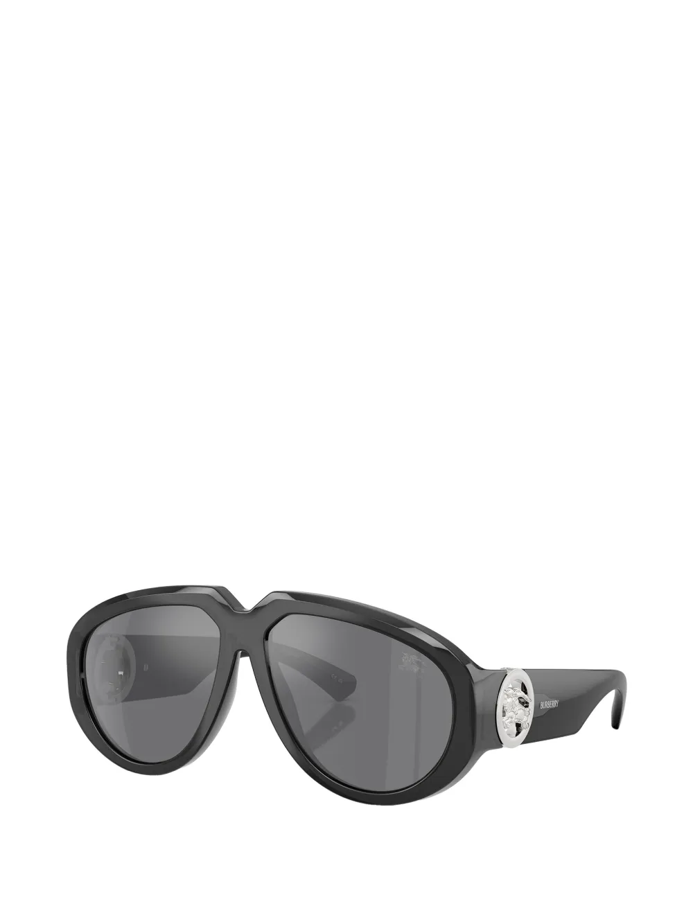 Burberry Eyewear Zonnebril met rond metalen montuur Zwart