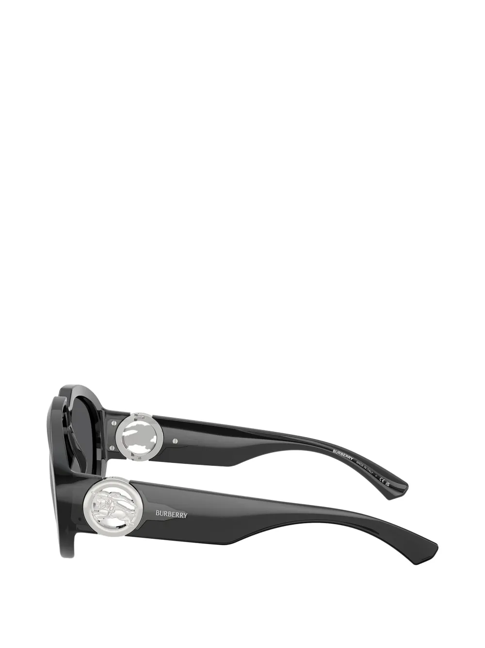 Burberry Eyewear Zonnebril met rond metalen montuur Zwart